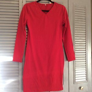 Soft Casual Long Sleeve Stretch Dress